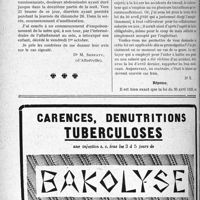 2783 - Page 2622-VIII - Faits cliniques. Intoxication mortelle d’un nourrisson par le lait d’une femme intoxiquée par des coquillages [Dr M. Serfaty] / Correspondance. Accidents du Travail. Assujettissement d’un cultivateur