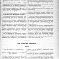 2804 - Page 2643 - Partie scientifique. L’Actualité Scientifique. La Presse. Comment on peut arrêter médicalement les hémorrhagies du cancer de l’utérus [(Paris médical, 13 mars 1926)] / Un nouvel accident professionnel des manipulateurs de corps radio-actifs : la nécrose des maxillaires [(Paris médical, 6 février 1925)] / Les Sociétés Savantes. Paris. Angine de poitrine et sympathectomie, (Soc. méd. des hôp. ; 18-6-1926)