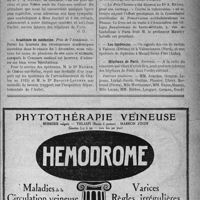 0008 - Page VII-5 - Dernières nouvelles. Naissance / Nécrologie [Dr. P. A. Rachet] / Académie de médecine / Les épidémies / Hôpitaux de Paris