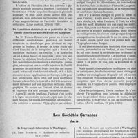 0027 - Page 24 - Partie scientifique. L’Actualité Scientifique. La Presse. A propos de quelques ulcères rebelles de jambe traités par l’insuline [(Liège médical, 20 juin 1926)] / De l’anesthésie obstétricale et en particulier de l’action du chloroforme associée à celle de l’hypophyse [(Paris médical, 19 juin 1926)] / Les Sociétés Savantes. Paris. Le Congrès anti-tuberculeux de Washington, (Académie de médecine 16-11-1926)