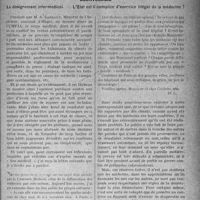 0038 - Page 33 - Partie professionnelle. Travaux Originaux. Déontologie. Le dénigrement intermédical. — L’État est-il complice d’exercice illégal de la médecine ? [G. Duchesne]