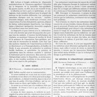 0095 - Page 84 - Partie scientifique. L’Actualité Scientifique. Les Sociétés Savantes. Paris. Fréquence de la bronchite fuso-spirillaire, (Académie de médecine ; 30-11-26) / Le secret médical, (Académie de médecine ; 30-11-1026) / Les métastases dans le cancer du col irradié, (Société de chirurgie ; 27-10-26) / Les opérations de collapsothérapie pulmonaire, (Société de chirurgie ; 27-10-26)