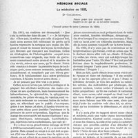 0105 - Page 92 - Partie professionnelle. Travaux Originaux. Médecine sociale. La médecine en 1935, Dr. Collignon