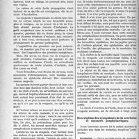 0117 - Page 104 - Partie professionnelle. Comptes rendus, documents, pièces officielles.... Hygiène publique. Les maladies contagieuses. Désinfection et prophylaxie, Dr. J. Dargelos, (Suite). Description des symptômes de la rougeole et mesures prophylactiques / Description des symptômes de la scarlatine et mesures prophylactiques