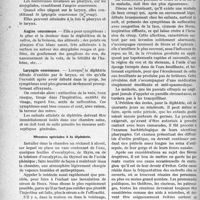 0119 - Page 106 - Partie professionnelle. Comptes rendus, documents, pièces officielles.... Hygiène publique. Les maladies contagieuses. Désinfection et prophylaxie, Dr. J. Dargelos, (Suite). Description des symptômes de la diphtérie et mesures prophylactiques