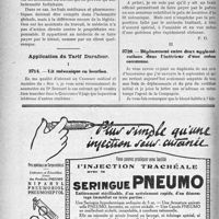 0127 - Page 114-LVI - Correspondance. Accidents. Accident à un ouvrier travaillant pour son compte / Application du Tarif Durafour. I, Lit mécanique en location / II, Déplacement entre deux agglomérations dans l’intérieur d’une même commune