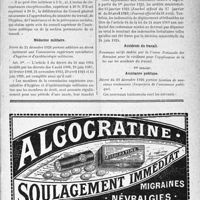 0144 - Page XI-127 - A travers l’officiel. Assistance aux vieillards, infirmes et incurables / Médecine militaire / Soins aux Mutilés de guerre / Accidents du travail / Assistance publique