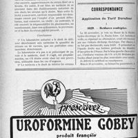 0199 - Page 178-LVIII - Droit médico-professionnel. Un laboratoire peut-il vendre directement des sérums et vaccins à un médecin sans passer par l'intermédiaire d’un pharmacien ? / Correspondance. Application du Tarif Durafour. I, Brûlures multiples