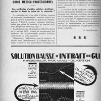 0217 - Page 192-X - A travers l’officiel. Enseignement de la médecine / Droit médico-professionnel. Les médecins d’asiles publics d'aliénés ont-ils le Dr. oit de faire de la clientèle ?
