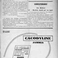 0218 - Page XI-193 - Les médecins et la Grande Presse / Correspondance. Sou Médical. Résultats donnés par son appui