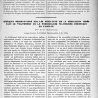 0228 - Page 203 - Partie scientifique. Travaux Originaux. Clinique chirurgicale. Appendicite, d’après une leçon du professeur Delbet / Quelques observations sur les résultats de la médication iodée dans le traitement de la tuberculose pulmonaire chronique de l’adulte, par le Dr. Maestracci