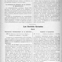 0235 - Page 210 - Partie scientifique. L’Actualité Scientifique. La Presse. Causes et traitement des prurits [(Journ. de Médecine et de Chirurgie pratiques, 10 avril 1926)] / Le traitement des dermatoses par les méthodes de désensibilisation [(Journ. de Médecine el de Chirurgie pratiqués, 10 avril 1926)] / Les Sociétés Savantes. Paris. Transmission transplacentaire de la tuberculose, (Académie de médecine7-12-1926) / Apoplexie et traumatisme, (Académie de médecine ; 7-12-1926, )