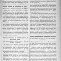 0302 - Page 267 - Partie scientifique. L’actualité Scientifique. Les Sociétés Savantes. Paris. Les eaux bicarbonatées calciques et l’élimination de l’acide urique, (Académie de médecine ; 21-12-1926) / Nouvelle méthode de stérilisation des plaies, (Académie de médecine ; 21-12-1926) / Pleurésie, purulente chez un vieillard : guérison par pleurotomie simple, (Soc. méd des hôp. ; 29-10-26) / Anémie pernicieuse causée, par le thorium, (Soc. méd. des hôp. ; 19-11-1926) / Diphtérie et pneumobacille (antagonisme microbien), (Soc. méd. des hôp. ; 3-12-1926)