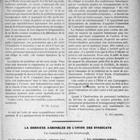 0318 - Page 279 - Partie professionnelle. Travaux Originaux. Chronique médico-militaire. L’instruction des médecins de réserve [G. Duchesne] / La dernière assemblée de l’union des syndicats, par Gabriel Batier