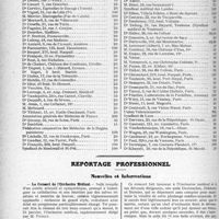 0325 - Page 286 - Partie professionnelle. Comptes rendus, documents, pièces officielles.... Souscription quivy, (3e liste) / Reportage professionnel. Nouvelles et Informations. Le Concert de l’Orchestre Médical / Hôpitaux de Paris
