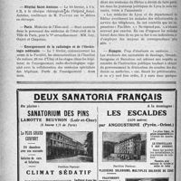 0345 - Page 300-VI - Dernières nouvelles. Hôpital des Enfants-Malades / Hôpital Saint-Antoine / Paris. Médecins de l’Etat-civil / Enseignement de la radiologie et de l’électrologie médicales / Quenottes ou le triomphe de la dentisterie / Lyon / Espagne. Trop d'étudiants en médecine