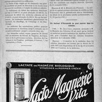 0348 - Page IX-303 - A travers l'officiel. Médecins de sanatoriums / Réponses des Ministres aux questions des Parlementaires. Payement des honoraires des médecins chargés de l’examen des candidats aux emplois réservés / Un docteur d’Université ne peut exercer dans les colonies