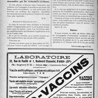0351 - Page 306-XII - Correspondance. Accidents du travail. Les borgnes et la législation sur les accidents du travail / Majoration de primes demandées par les assurances-accidents