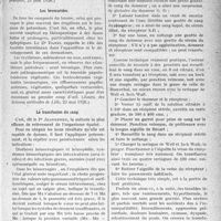 0374 - Page 329 - Partie scientifique. L’Actualité Scientifique. La Presse. La thalassothérapie chez les enfants / Les bromurides [(Journ. des Sciences médicales de Lille, 23 mai 1926)] / La transfusion du sang [(Journ. de Médecine de Bordeaux, 25 juin 1926)]
