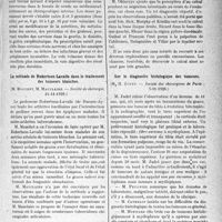 0378 - Page 331 - Partie scientifique. L’Actualité Scientifique. Les Sociétés Savantes. Paris. Le borate de soude en thérapeutique interne, (Soc. méd. des hôp. ; 19-11-1926) / La méthode de Robertson-Lavalle dans le traitement des tumeurs blanches, (Société de chirurgie-, 24-11-1926) / Iléus biliaire. Diagnostic et mobilisation par le toucher. vaginal, (Société de chirurgie ; 24-11- 1926) / Sur le diagnostic histologique des tumeurs, (Société des chirurgiens de Paris ; 5-11-1926) / Les sels de cobalt en thérapeutique, (Soc. méd. des praticiens ; 19-11-1926)