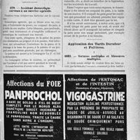 0400 - Page LV-353 - Correspondance. Accidents du travail. Majoration de primes demandées par les assurances-accidents / Accident domestique survenu à un ouvrier agricole / Application des Tarifs Durafour et Fallières. I, Sutures multiples et blessures multiples