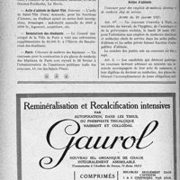 0419 - Page 366-VIII - Dernières nouvelles. Concours sur titres / Asile d’aliénés de Saint-Ylié / Sanatorium des étudiants / Paris / A travers l'officiel. Assistance publique / Asiles d’aliénés