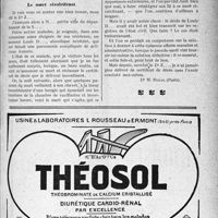 0422 - Page XI-369 - A travers l'officiel. L'encéphalite léthargique n'est pas soumise à la déclaration obligatoire / Nouvelle. Le mort récalcitrant