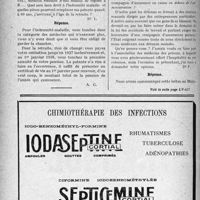 0423 - Page 370-XII - Correspondance. Mutualité Familiale. Situation des médecins qui n’exercent plus d’une manière active / Accidents. Soins à des prisonniers accidentés du travail