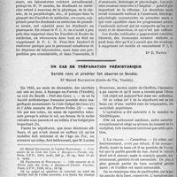 0459 - Page 404 - Partie professionnelle. Travaux Originaux. Une économie à réaliser. La suppression du P. C. N [Dr. E. Ravon] / Un cas de trépanation préhistorique. Variété rare et premier fait observé en Vendée, Dr. Marcel Baudouin