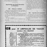 0475 - Page 420-LVIII - Correspondance. Accidents. L’état antérieur dans les accidents du travail / Application des Tarifs Durafour et Fallières. I, Blessures multiples / II, Injection intra-musculaire