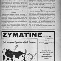 0478 - Page LXI-423 - Correspondance. Fiscalité. L’exonération de l’impôt pendant 15 ans ne s’applique qu’aux constructions neuves à usage d’habitation / Lieu où doivent être faites les déclarations des revenus