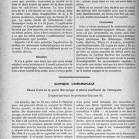 0499 - Page 440 - Partie scientifique. Travaux Originaux. Thérapeutique physique du cancer. Traitement roentgenthérapique et radiumthérapique associés, Dr. Ch. Guilbert / Clinique chirurgicale. Abcès froid de la paroi thoracique et abcès ossifluent de l’omoplate, d’après une leçon du professeur Delbet
