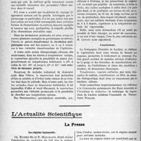 0507 - Page 448 - Partie scientifique. Travaux Originaux. Hydrologie et clinique. Considérations générales sur les possibilités thérapeutiques du vaporarium de Luchon, par le docteur Raymond Molinéry / L'Actualité Scientifique. La Presse. Les régimes hypoazotés [(La Presse médicale, 10 juillet 1926)]