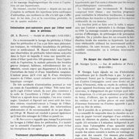 0577 - Page 512 - Partie scientifique. L’Actualité Scientifique. Les Sociétés Savantes. Paris. Les injections intra-cardiaques d’adrénaline dans la syncope anesthésique, (Société de chirurgie ; 1-12-1926) / Intoxication post-opératoire grave par l’éther versé dans le péritoine, (Société de chirurgie ; 1. -12-1926) / Traitement physiothérapique des torticolis, (Soc. de médecine de Paris ; 30-10-1926) / Du danger des chauffe-bains à gaz, (Soc. de médecine de Paris ; 30-10-1926)