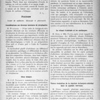 0578 - Page 513 - Partie scientifique. L’Actualité Scientifique. Les Sociétés Savantes. Paris. Du danger des chauffe-bains à gaz, (Soc. de médecine de Paris ; 30-10-1926) / Toulouse. Société de médecine, chirurgie et pharmacie. Considérations sur diverses teintures de strophantus / Iléus biliaire / Paralysie faciale et dacryocystite purulente. / Le climat d’altitude et les cardiaques / Valeur évolutrice de la réaction du benjoin colloïdal dans la syphilis nerveuse