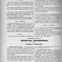 0597 - Page 532 - Partie professionnelle. Sou médical. Extrait analytique des procès-verbaux du Conseil d’Administration / Reportage professionnel. Nouvelles et Informations. Bal de la médecine française / Réunions médicales de Nancy