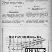 0600 - Page XXXVII-535 - Correspondance. Application du Tarif Durafour. Autorisation obligatoire « dans tous les cas » / Luxation radiale. Chloroformisation / Fiscalité. Dépenses professionnelles à déduire des recettes