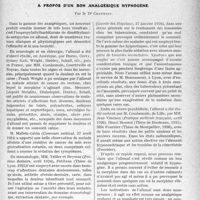 0636 - Page 567 - Partie scientifique. L’actualité Scientifique. Les sociétés savantes. Bordeaux. Société anatomo-clinique, (Séance du 24 janvier 1927). Luxation pelvienne trans-cotyloïdienne prise pour une contusion de la hanche / A propos d’un bon analgésique hypnogène, par le Dr. Chausset
