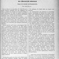 0638 - Page 569 - Partie professionnelle. Travaux Originaux. De l'éducation médicale. Essai de morale professionnelle, par Noël Hallé