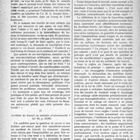 0645 - Page 576 - Partie professionnelle. Travaux Originaux. Médecine sociale. Commentaires d’un praticien sur des questions traitées dans le Concours Médical. A propos de l'Assistance médicale gratuite / Accident du travail ou maladie professionnelle ?