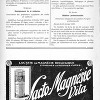 0683 - Page 608-X - A travers l’officiel. Hygiène publique / Enseignement de la médecine / Maladies professionnelles