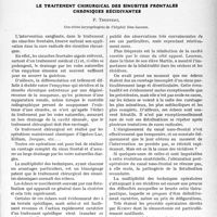 0688 - Page 613 - Partie scientifique. Travaux Originaux. Le traitement chirurgical des sinusites frontales chroniques récidivantes, P. Truffert