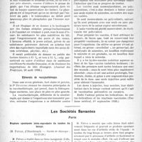 0701 - Page 626 - Partie scientifique. L’Actualité Scientifique. La Presse. Pain blanc et tuberculose [(Journal des Praticiens, 28 août 1926)] / Eléments de vaccinothérapie [(Toulouse médical, 1er septembre 1926)] / Les sociétés savantes. Paris. Rupture spontanée intra-capsulaire du tendon du biceps, (Société de chirurgie ; 15-12-26)