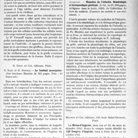0706 - Page 631 - Partie scientifique. L’Actualité Scientifique. Les Livres. Etude sur la vieillesse et le rajeunissement par la greffe, par Dr. Serge Voronoff, G. Doin, éditeur, Paris, 1926 / Le football association, par H. Bard et H. Diffre, G. Doin et Cie, éditeurs, Paris / Maladies de l’intestin. Séméiologie et thérapeutique générale, par Pr J. Castaigne, Fr. Moutier, R Goiffon, P. Aubourg, A. Poinat, éditeur, Paris / La Revue d’hygiène, Masson et Cie, éditeurs, Paris