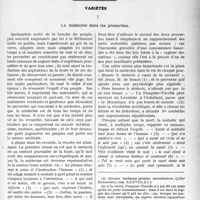 0714 - Page 637 - Partie professionnelle. Travaux Originaux. Encore les assurances sociales. La mutualité tiers... ? [Dr. Damey] / Variétés. La médecine dans les proverbes