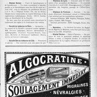 0754 - Page IX-669 bis - Dernières nouvelles. Clinique des maladies cutanées et syphilitiques / Clinique médicale (Hôtel-Dieu) / Hôpital Necker / Faculté de médecine de Paris / Faculté libre de médecine de Lille / Hôtel-Dieu de Bourges / Hôpitaux de Lyon / Hôpitaux de Toulouse / Naissance / Hôpital Necker