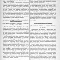 0797 - Page 694 - Partie scientifique. L'Actualité Scientifique. Les Savantes. Paris. Etiologie de certaines dilatations bronchiques, (Soc. méd. des hôp. ; 24-12-1926) / Les poussées hydroliennes curables au cours des cirrhoses dites alcooliques, (Soc. méd. des hôp. ; 31-12-1926) / Amaurose consécutive à une hémorrhagie gastrointestinale, (Soc. méd. des hôp. ; 21-1-1927) / Emphysème médiastinal traumatique, (Société de chirurgie ; 22-12-1926)