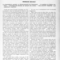 0812 - Page 701 - Partie professionnelle. Travaux Originaux. Médecine sociale. Les Assurances sociales, le Gouvernement et le Parlement. — La position du Corps médical. — L’exemple des Caisses de secours des mines, — Une nouvelle industrie ? Les exploiteurs exploités [G. Duchesne]