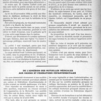 0824 - Page 707 - Partie professionnelle. Travaux Originaux. Législation médico-sociale. Proposition de loi tendant à organiser un statut pour un corps de sages-femmes d’état. Commentaires par Paul Boudin / De l’adhésion des mutuelles médicales aux unions et fédérations départementales [Dr. M. Vimont]