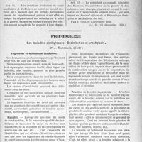 0836 - Page 713 - Partie professionnelle. Comptes rendus, documents, pièces officielles. Création d'un cadre d'officiers de santé auxiliaires et d'officiers de santé militaires indigènes / Hygiène Publique. Les maladies contagieuses. Désinfection et prophylaxie, Dr. J. Dargelos, (Suite)